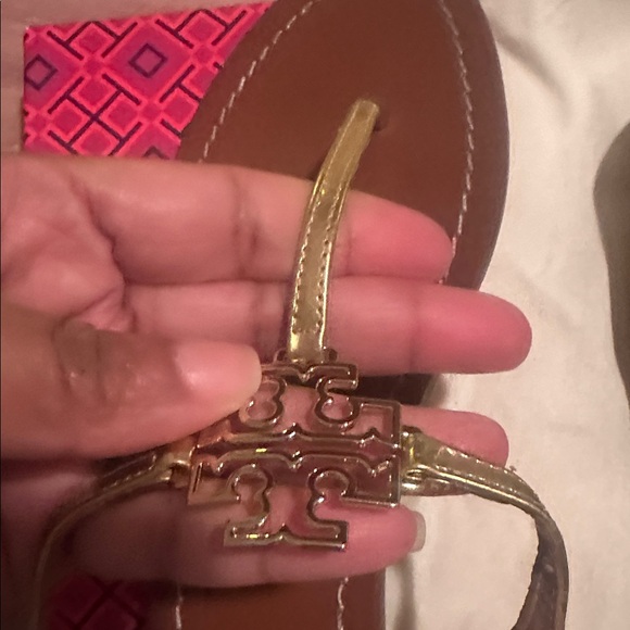 Tory Burch Metallic Gold Sandals - Picture 5 of 6